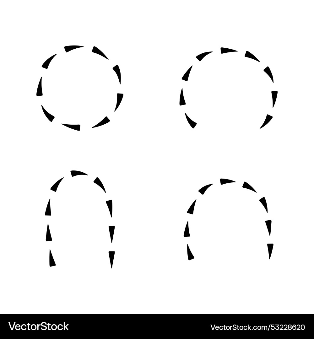 Round triangle in line arrow shape isolated Round triangle in line arrow shape isolated vector image