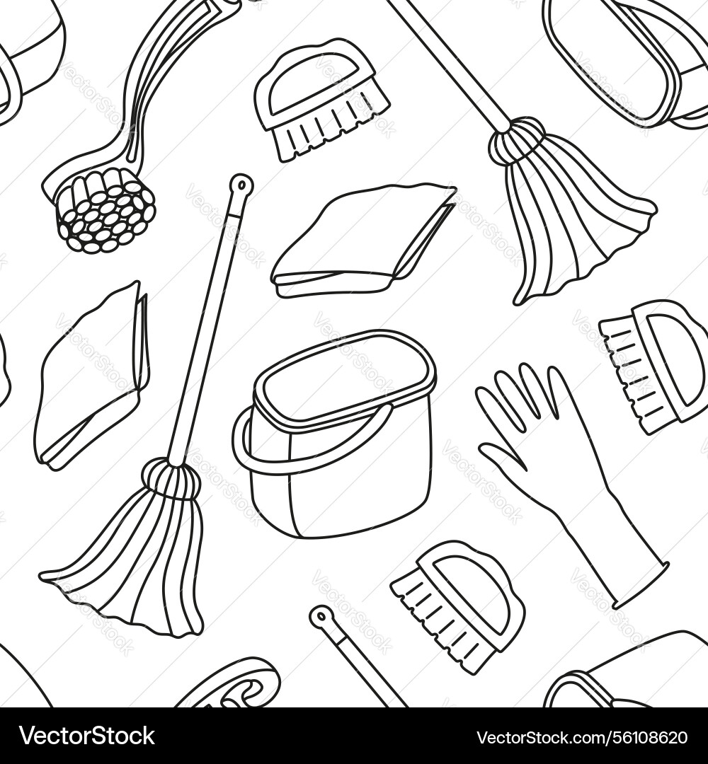 Seamless pattern with attributes Seamless pattern with attributes Vector Image