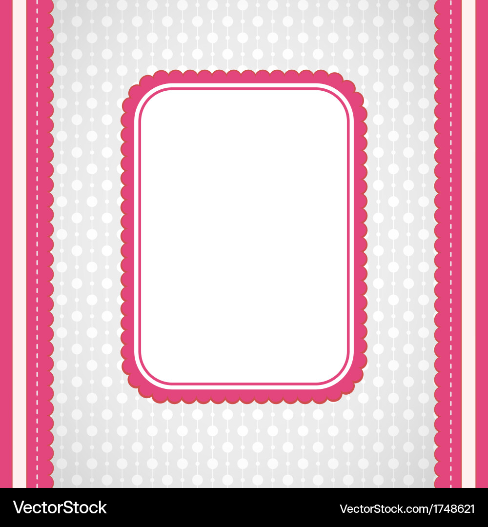Artistic Label on Patterned Background Vector Image