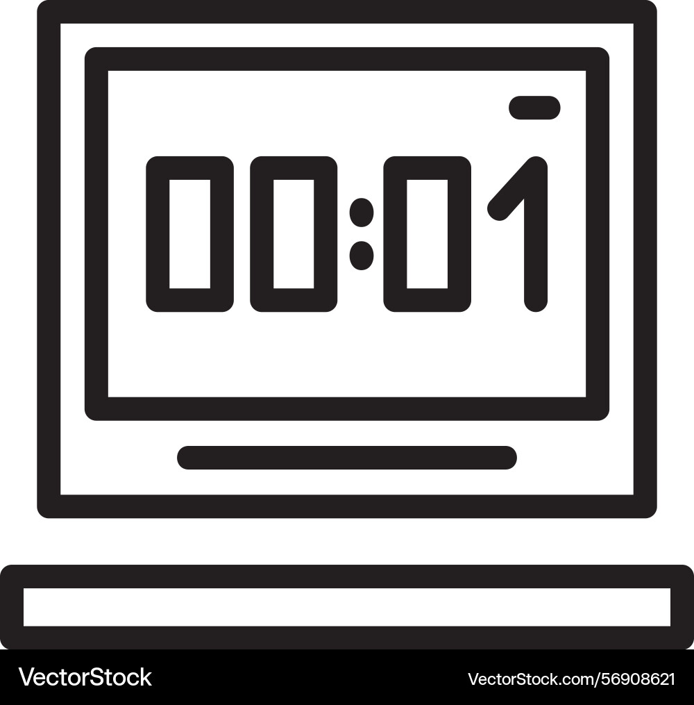 Clock linear style icon design Vector Image