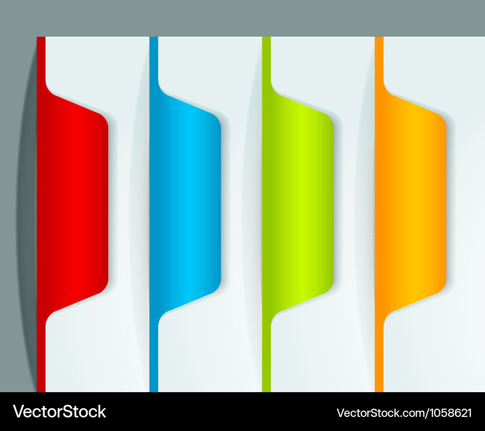 Colorful bookmarks Royalty Free Vector Image - VectorStock