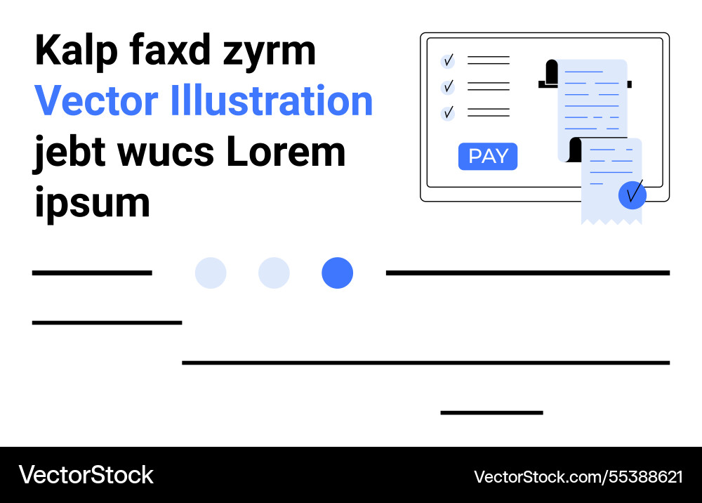 Digital payment system with screen checklist Vector Image