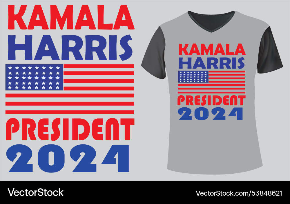 Kamala harris president 2024 Royalty Free Vector Image