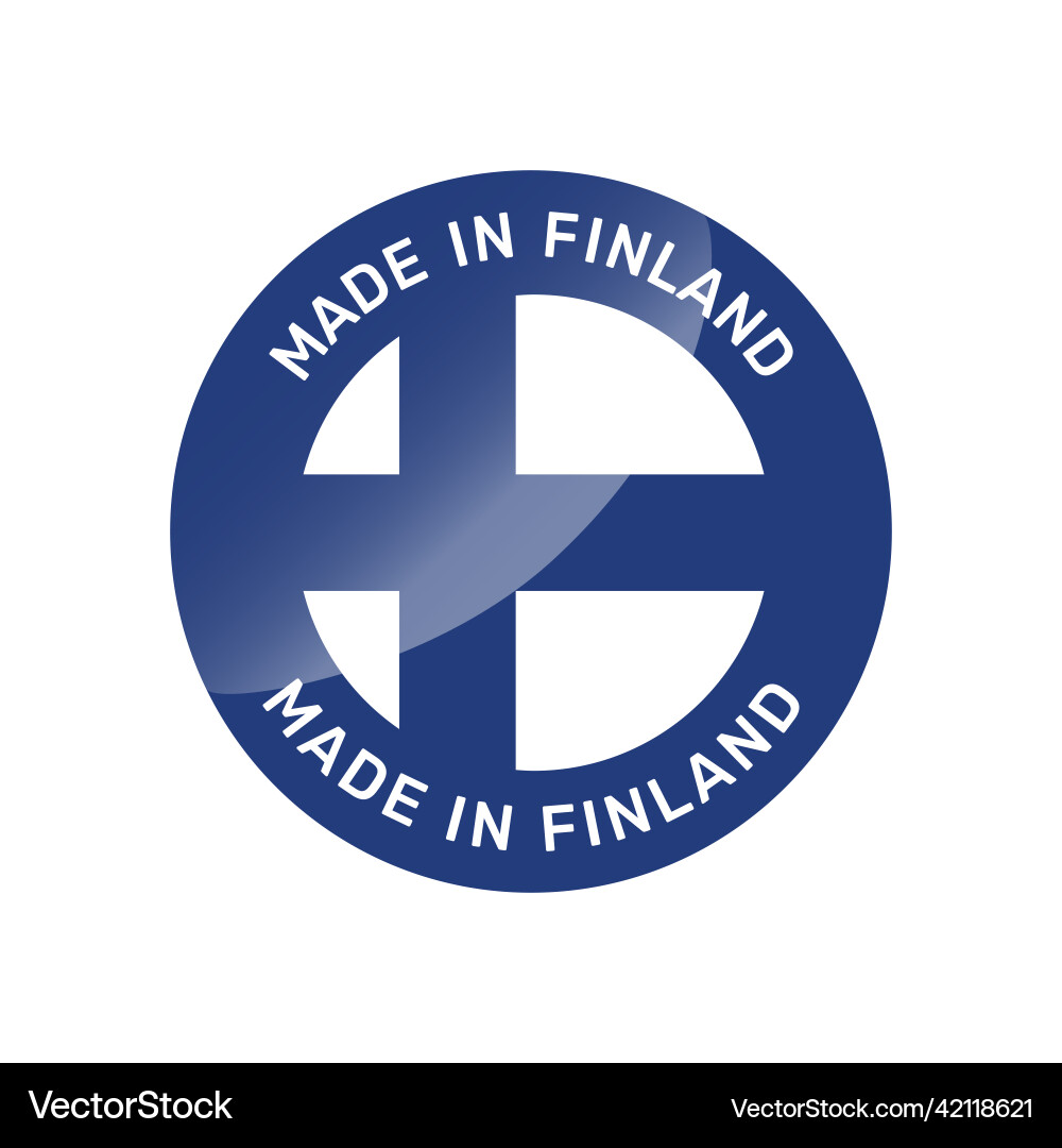 Made in finland colorful badge Vector Image