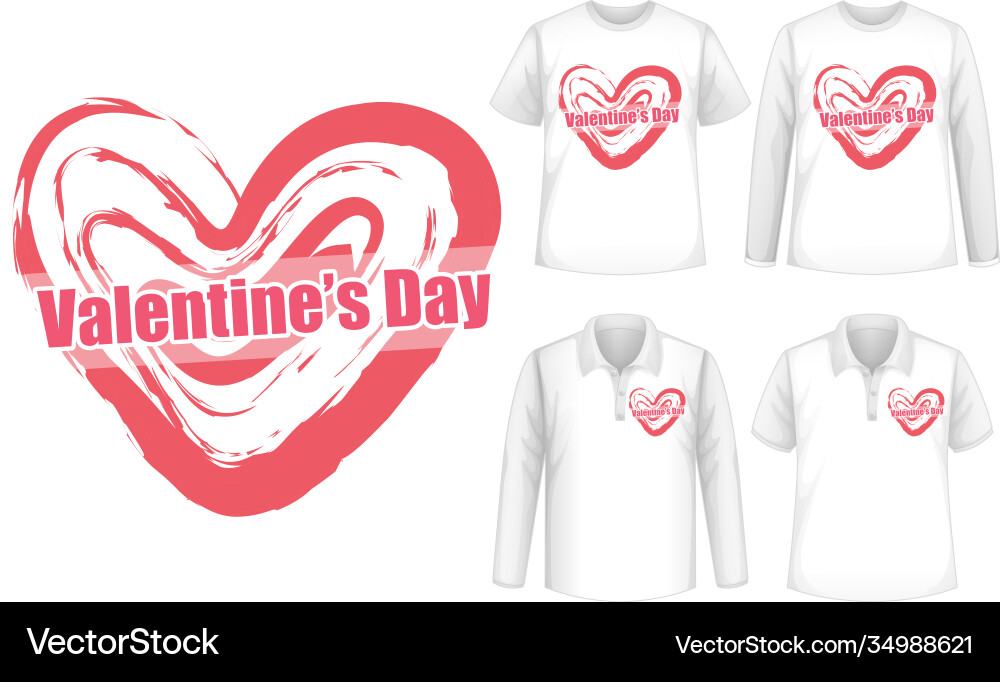 Mock up shirt with valentines day icon Vector Image