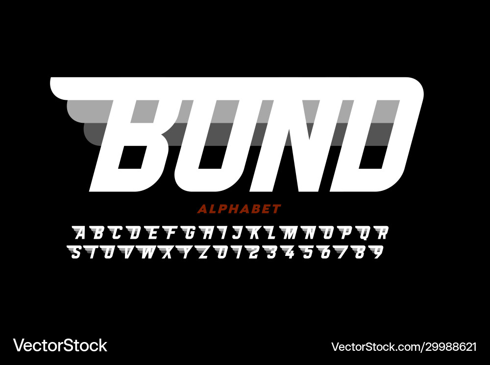 Sporty style font Sporty style font vector image