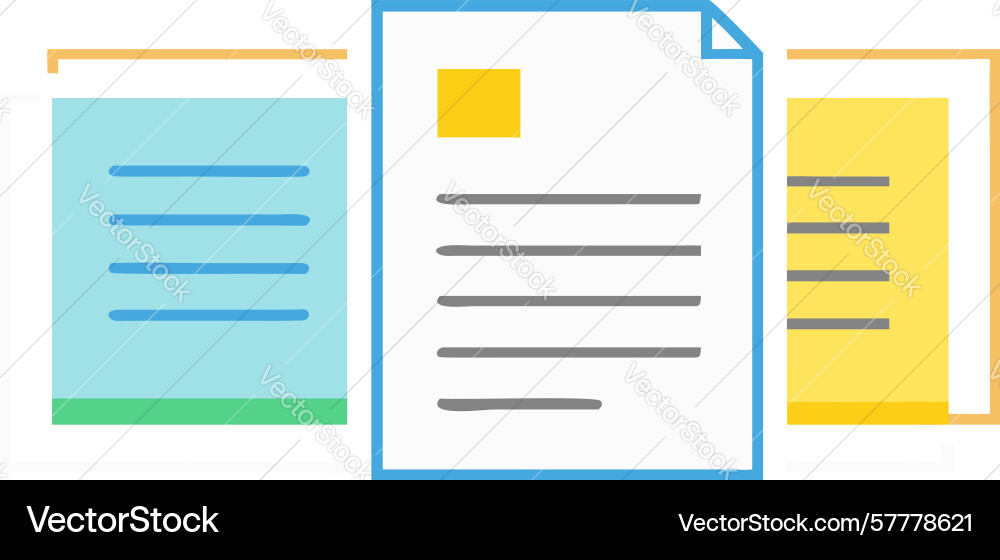 Stack of documents and files business Vector Image
