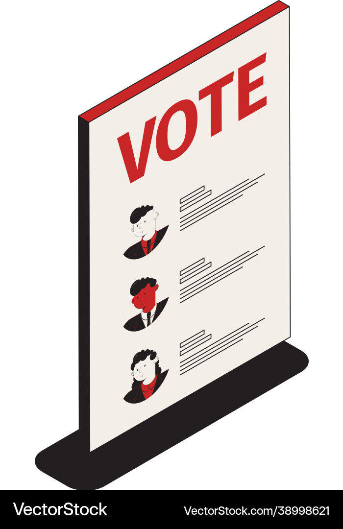 Voting program list composition Voting program list composition vector image