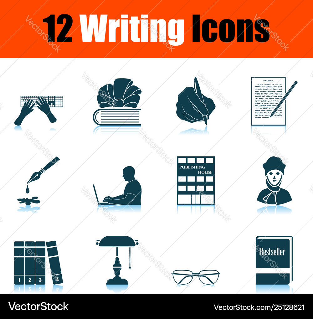 Writing icon set Writing icon set vector image