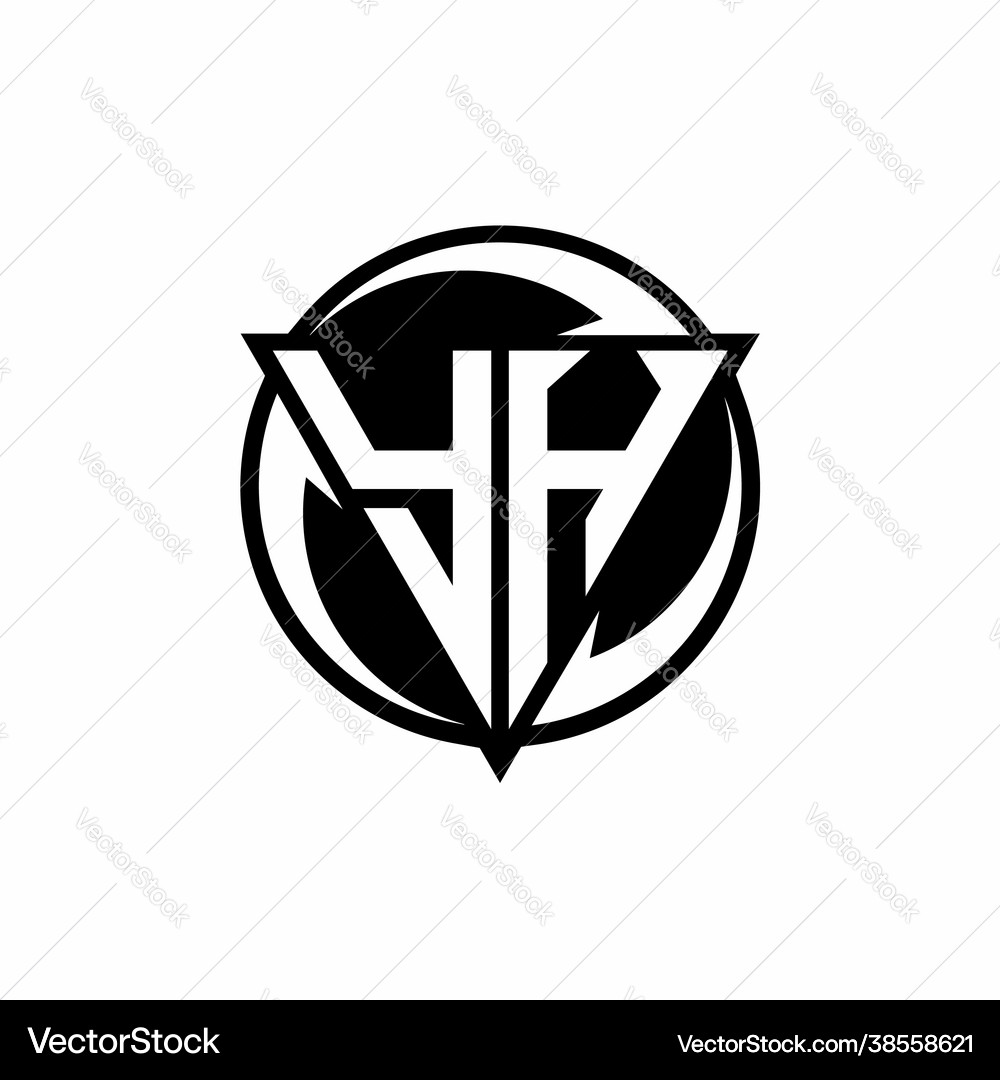 Yh logo monogram design template Royalty Free Vector Image