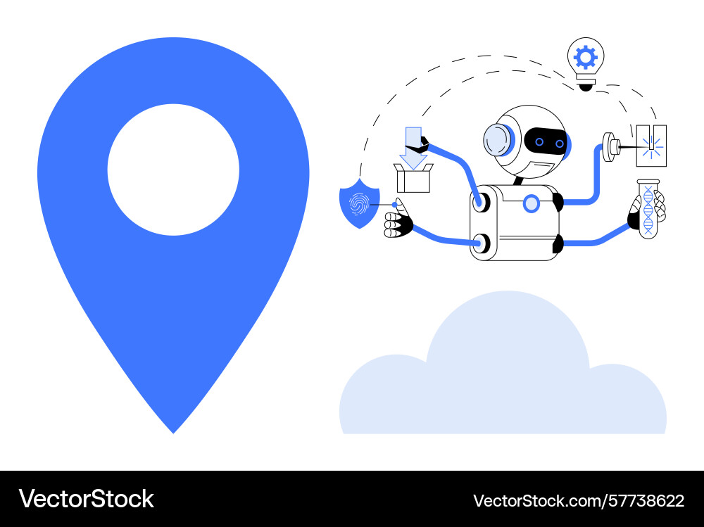Ai robot with multifunctional design for Ai robot with multifunctional design for vector image