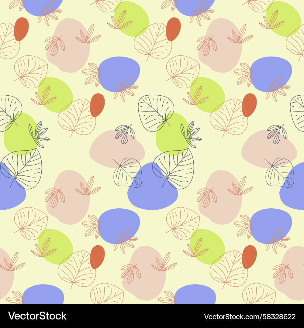 Botanical Abstract Pattern Vector Image