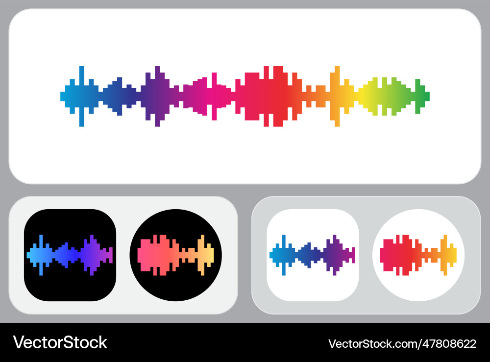Sound wave eq equalizer icons and widget design Sound wave eq equalizer icons and widget design Vector Image