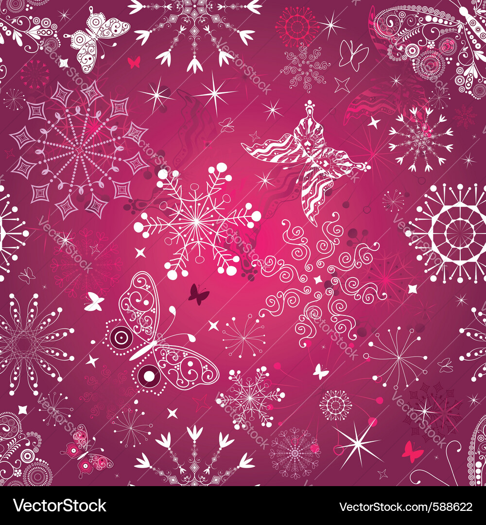 Winter Snowflake Pattern Vector Image