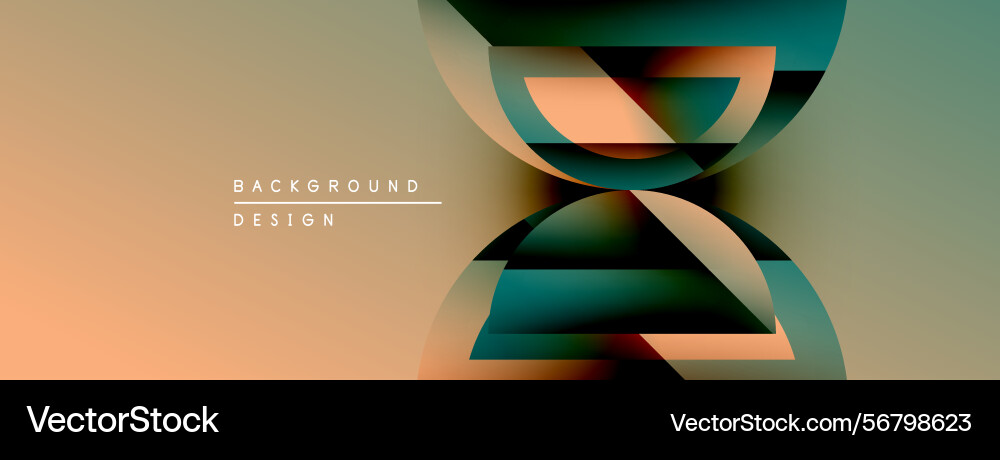 Abstract geometric shapes overlap creating Vector Image