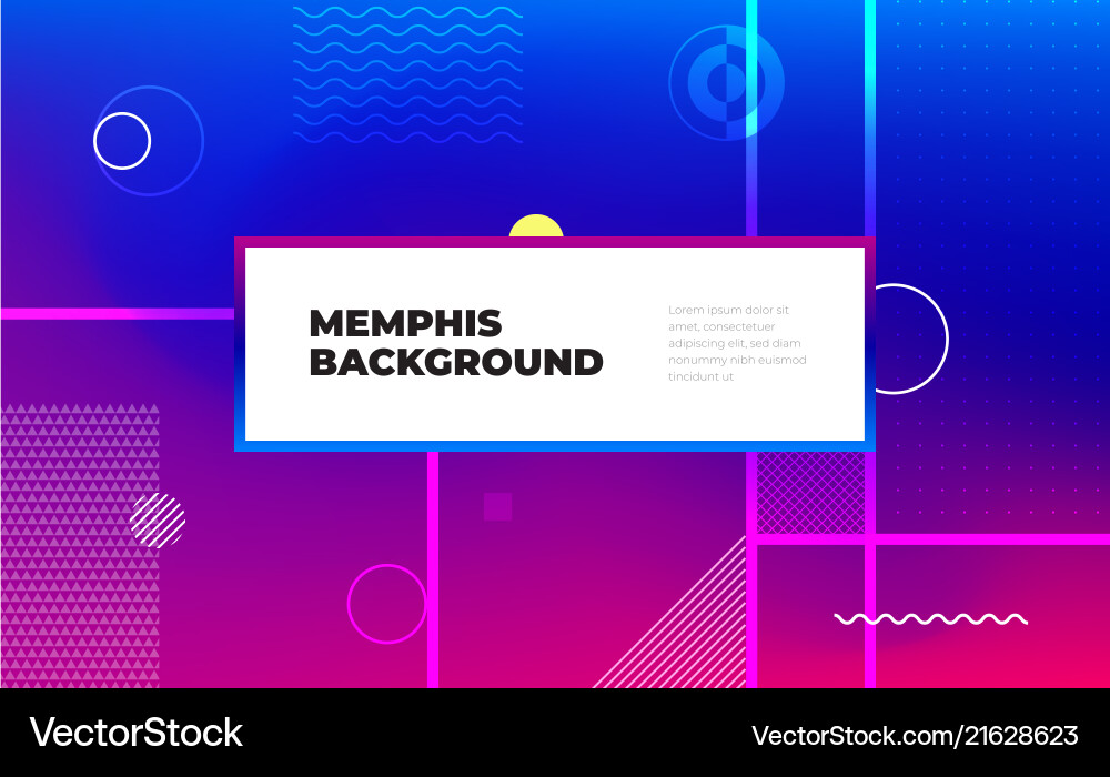 Abstract Memphis Color Gradient Background vector image