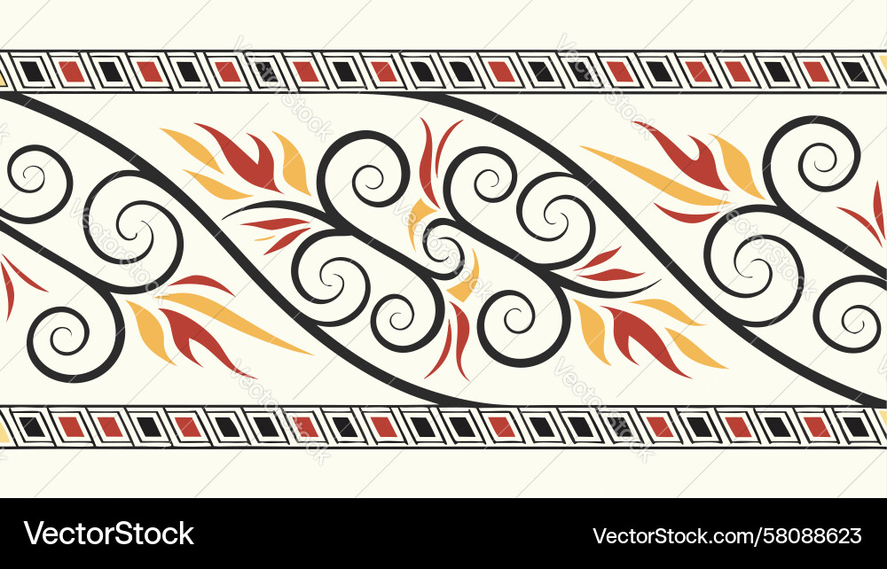Abstract Scroll Border - Modern Vector Image
