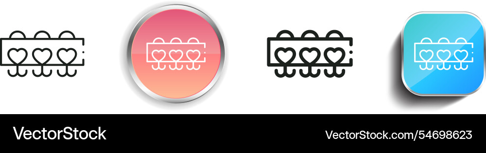 Hangers icon thin linear regular and button style Hangers icon thin linear regular and button style Vector Image