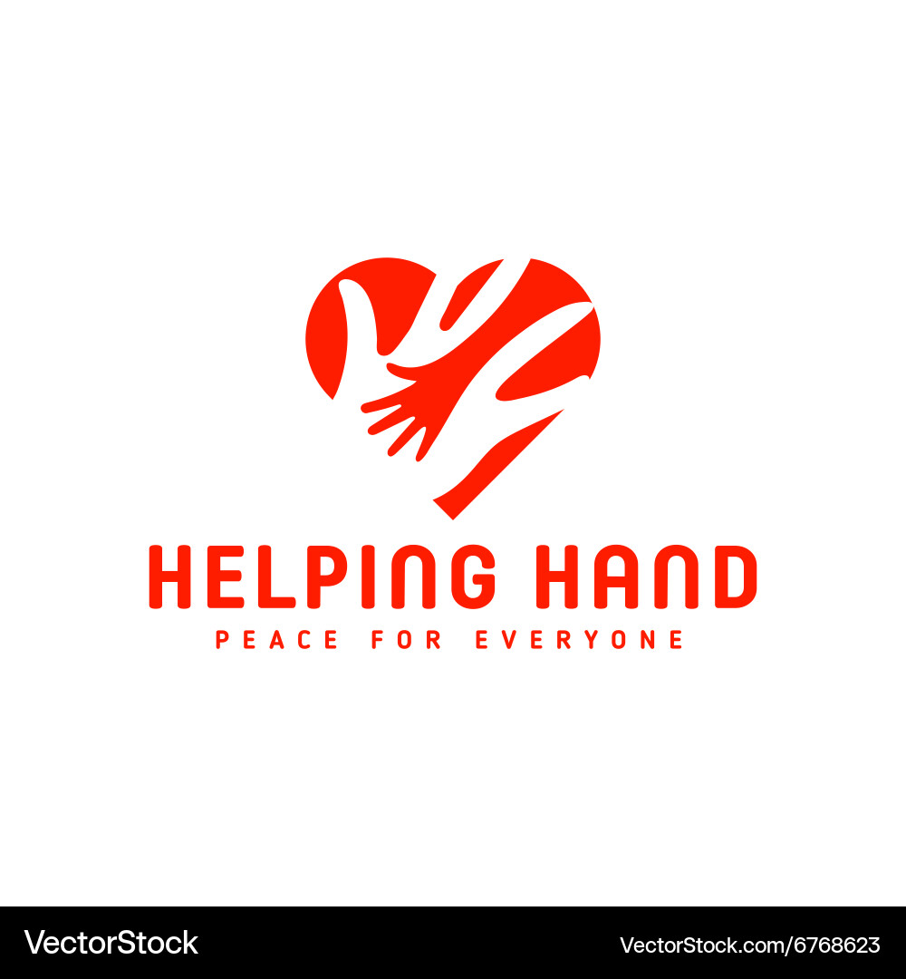 Helping Hands Charity Logo Vector Image