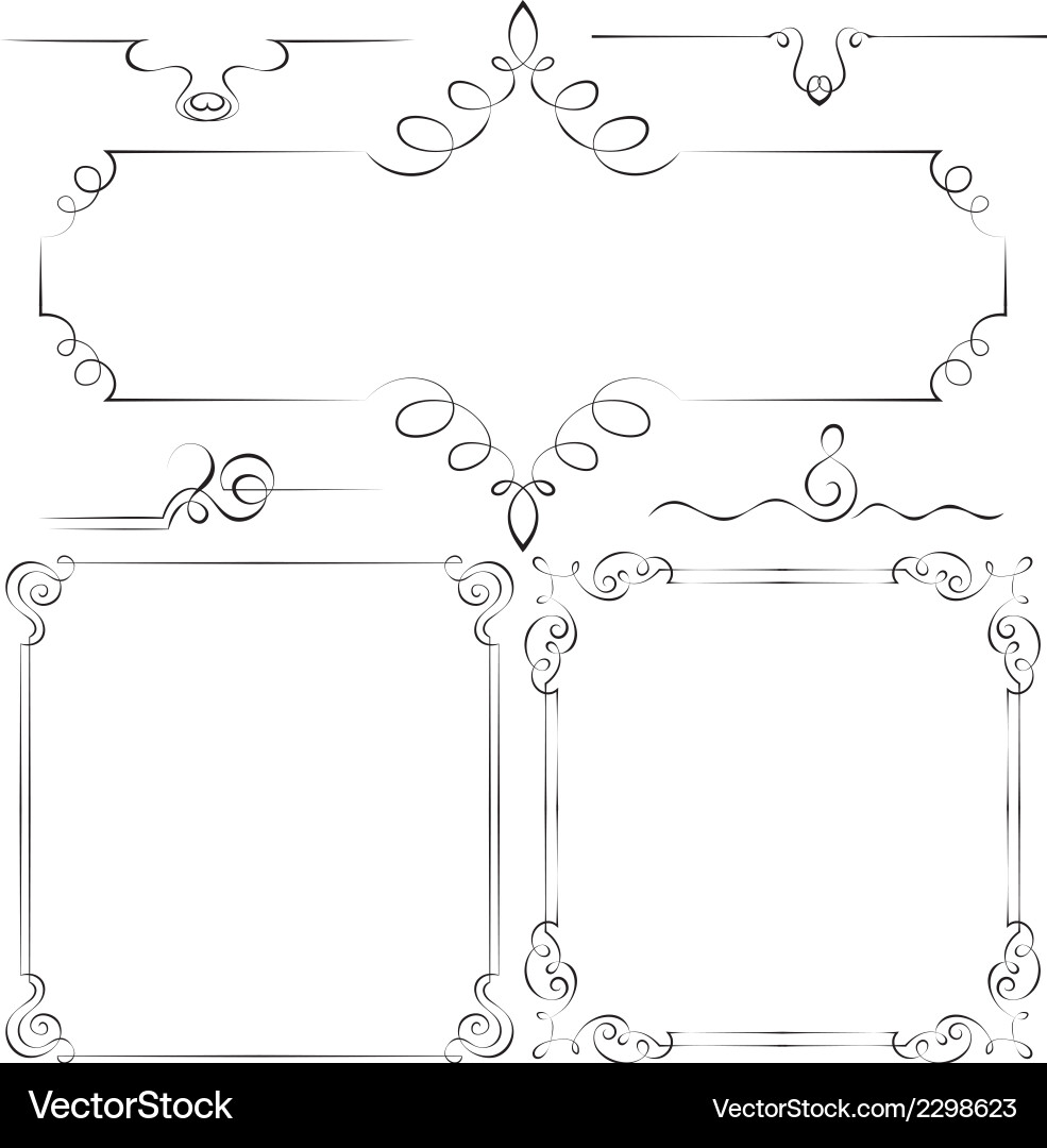 Set of frames Vector Image