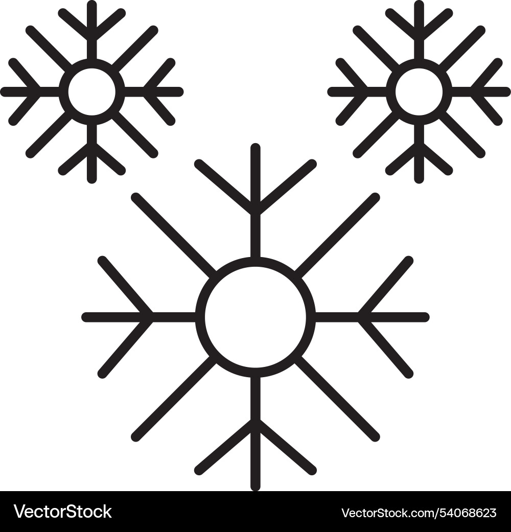 Snowflake line icon design Vector Image