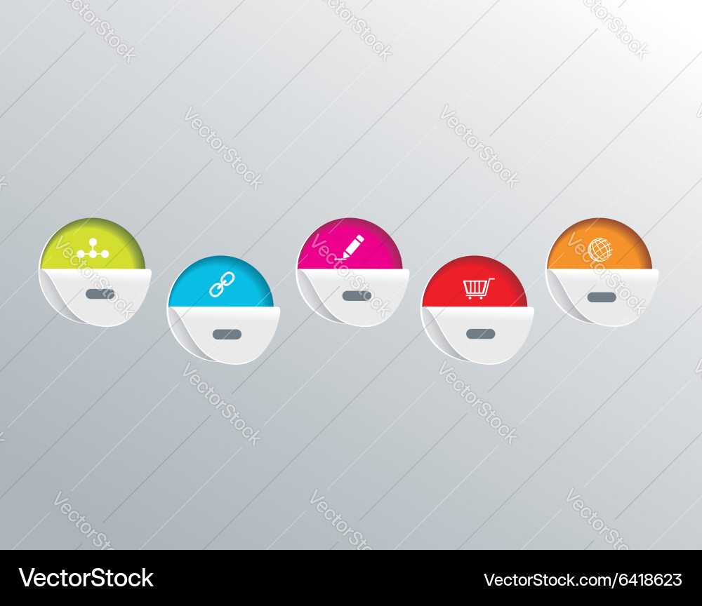 Time line design can be used for workflow layout Vector Image