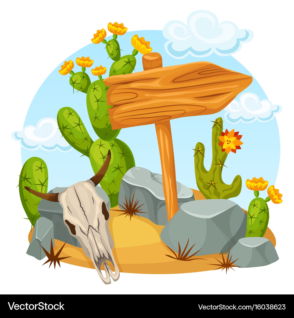 Wild West Scene with Pointer vector image