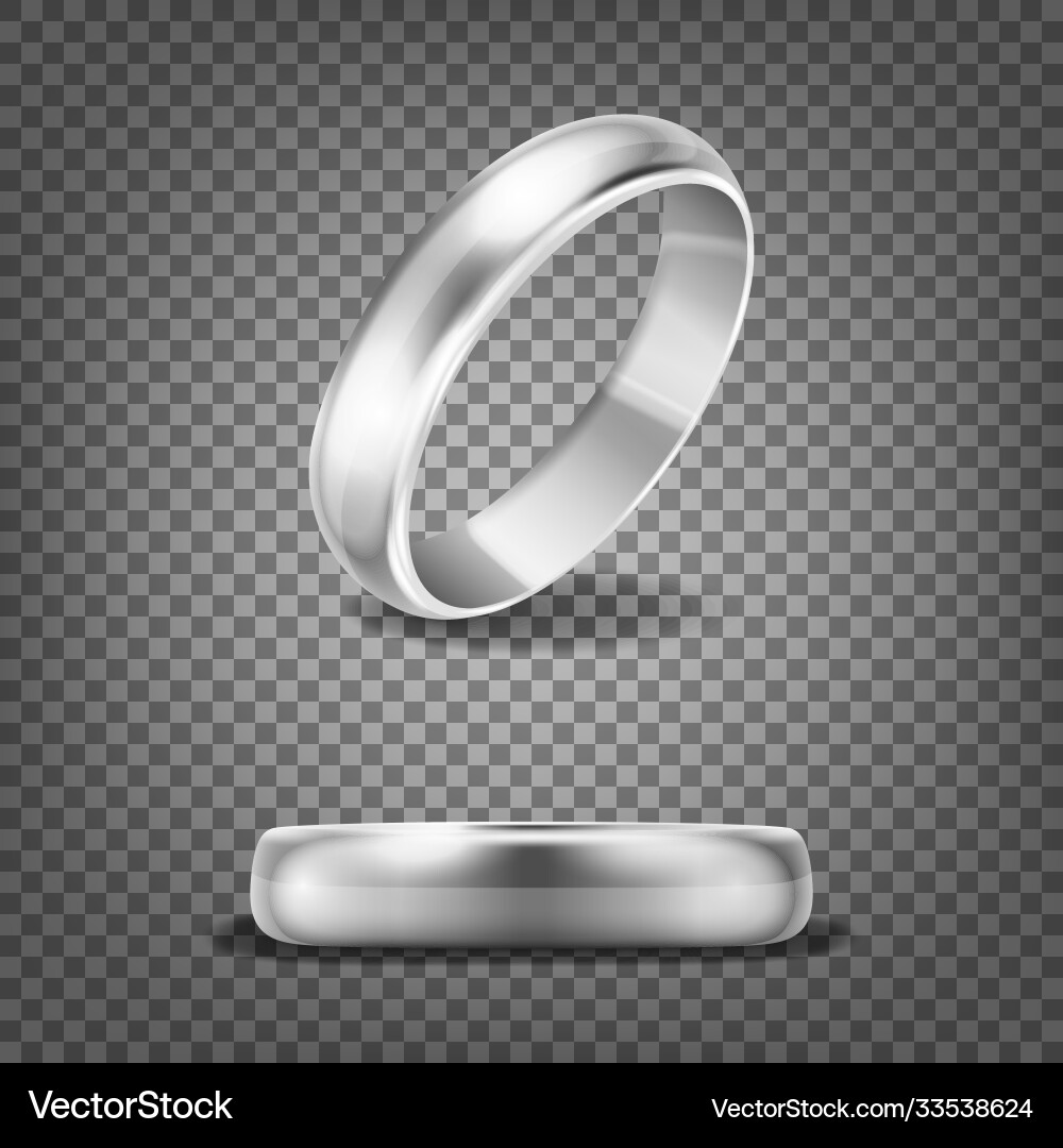 3d realistic silver metal wedding ring icon 3d realistic silver metal wedding ring icon vector image