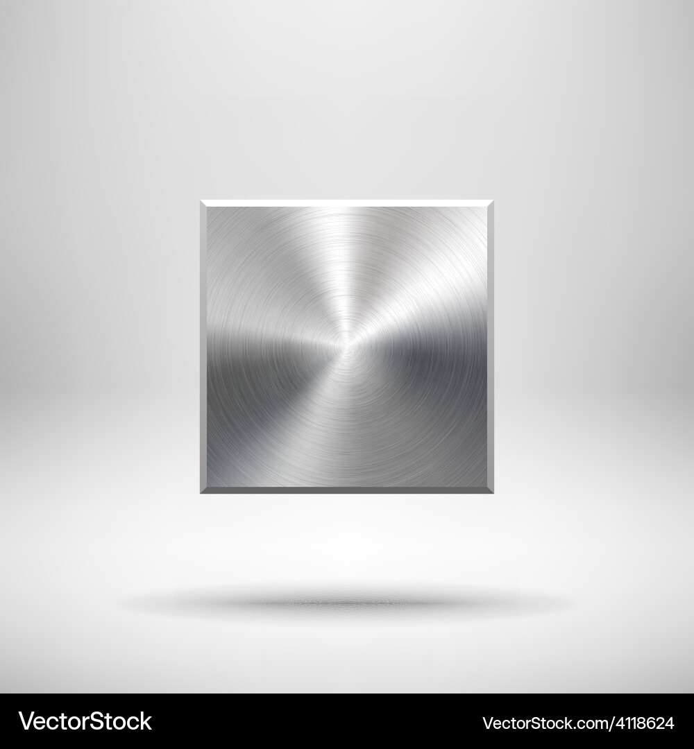 Abstract square button template vector image