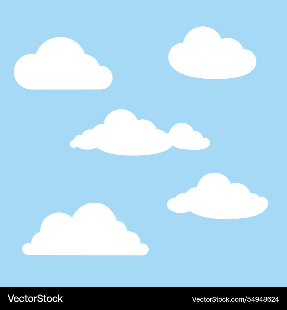 Clouds set render objects Vector Image