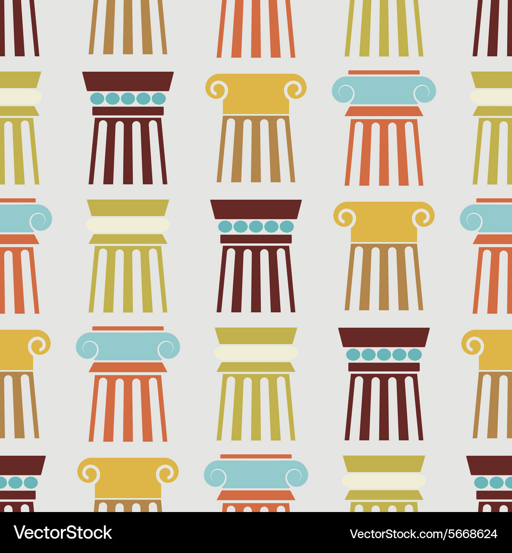 Seamless background with ancient columns Vector Image
