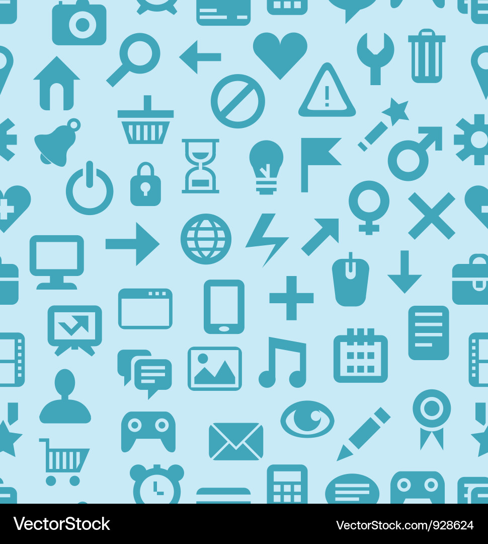 Tech Icon Seamless Pattern vector image