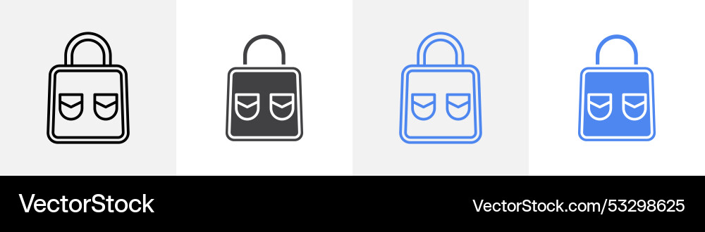 Bag icon set use for web ui or app Bag icon set use for web ui or app Vector Image
