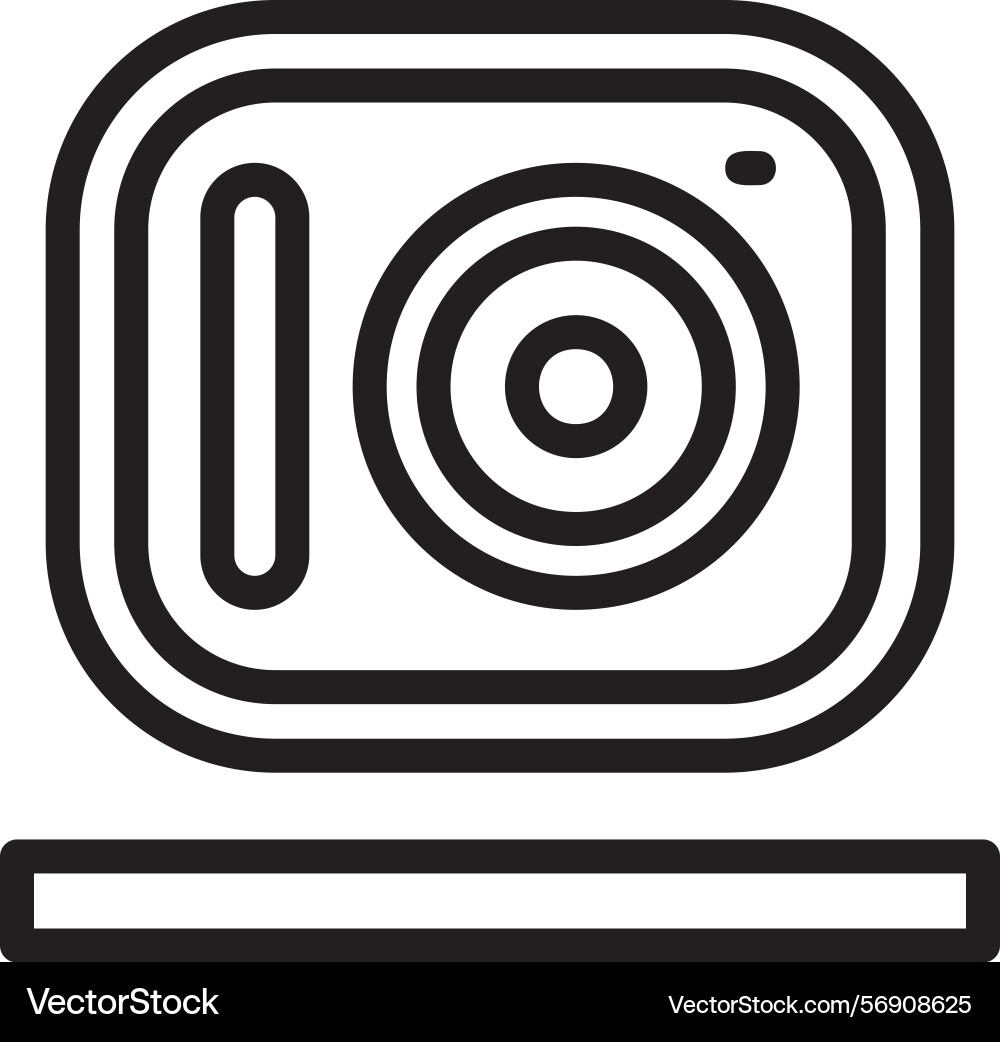 Camera linear style icon design Vector Image