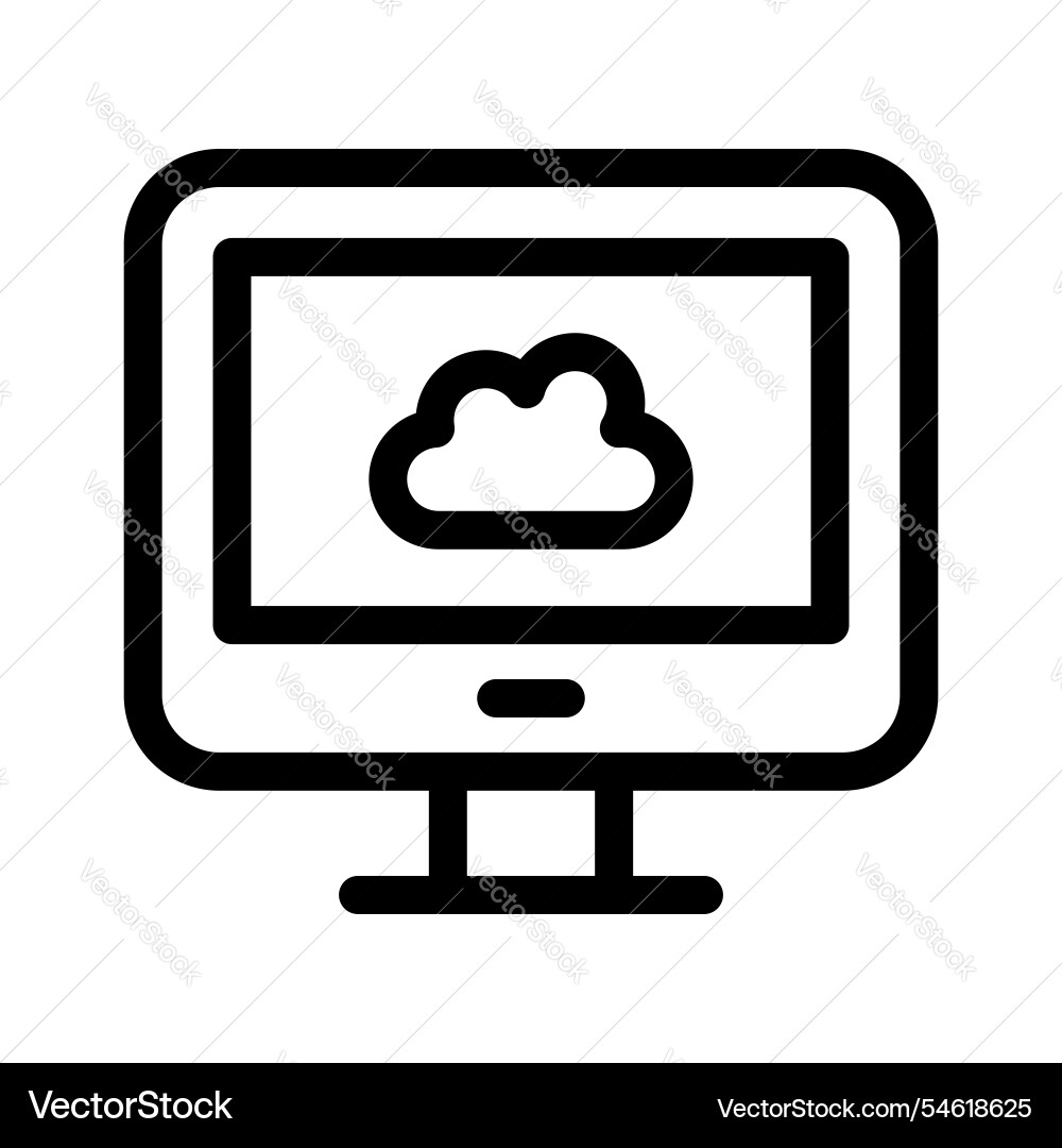 Cloud computing vector image