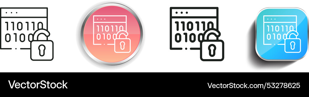 Cyber-Angriff Symbol dünn linear regelmäßig und Taste Cyber-Angriff Symbol dünn linear regelmäßig und Taste vektorbild