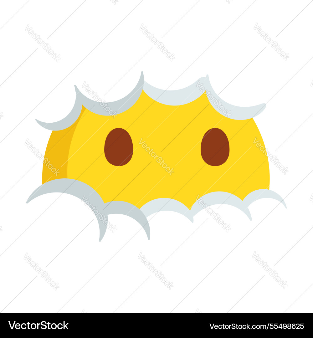 Face in clouds emoji icon symbol Face in clouds emoji icon symbol vector image