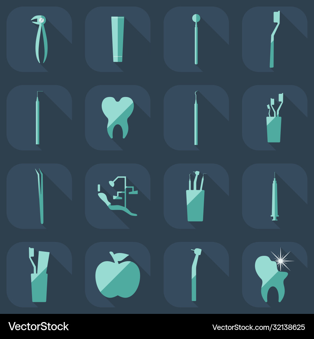 Flat concept set modern design with shadow Flat concept set modern design with shadow vector image