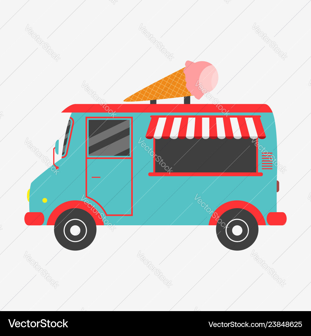 Ice cream truck Ice cream truck vector image