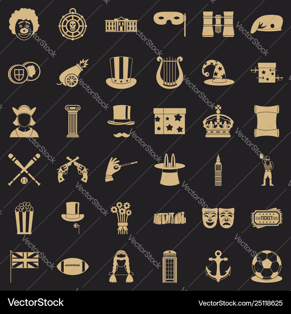 Magic icons set simple style Magic icons set simple style vector image