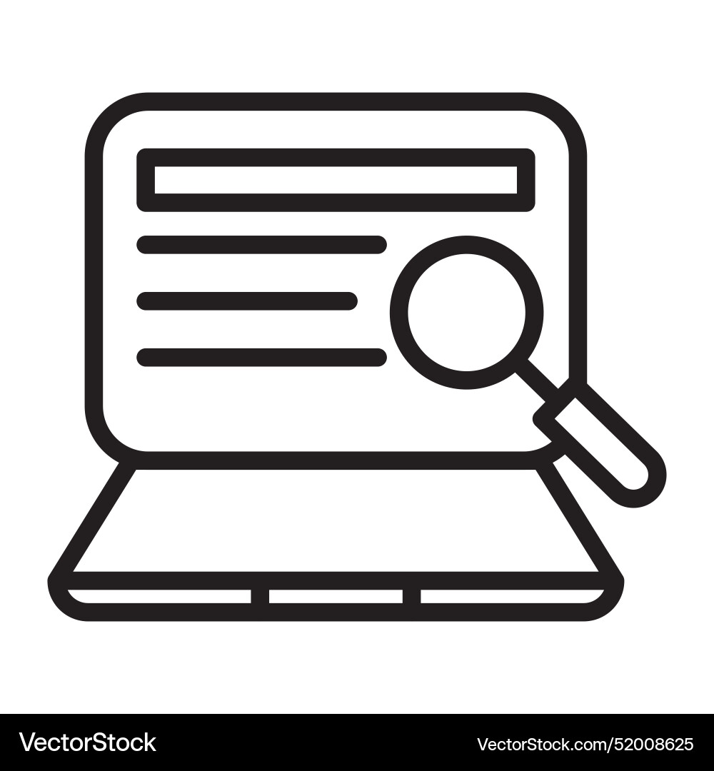 Online search icon ideal for web browsing vector image