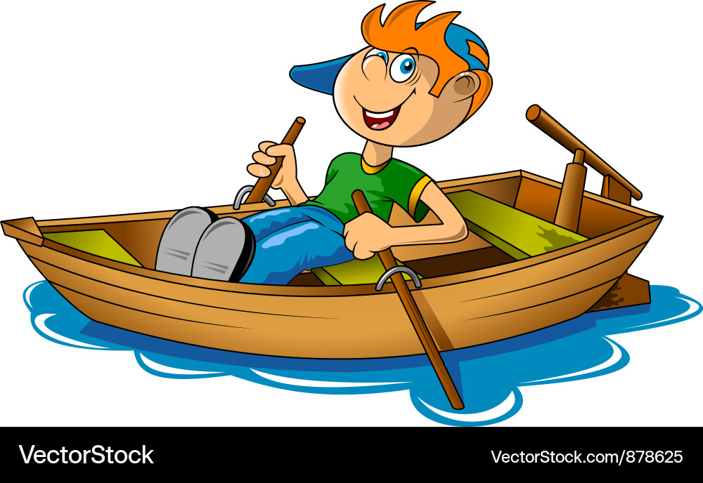 Rowing boat vector image