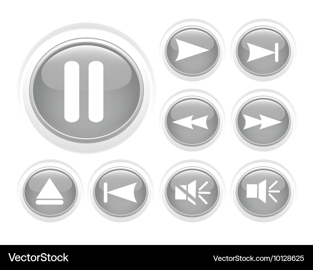 Set of glossy buttons Vector Image