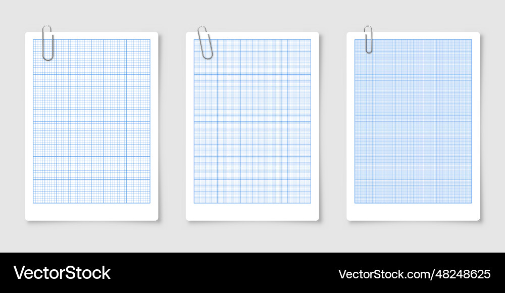 Sheet of graph paper with grid millimeter vector image