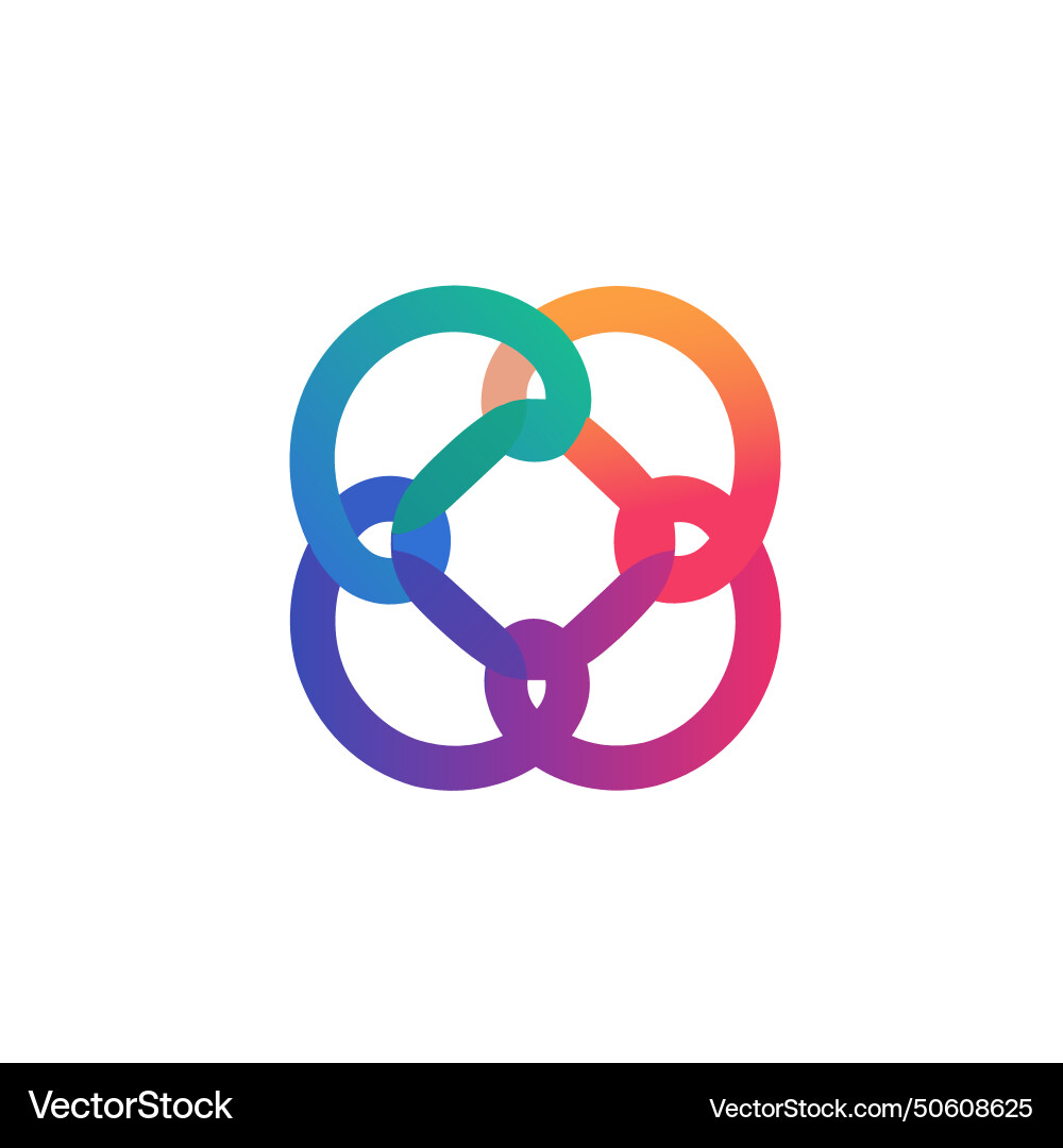 Software design service filled gradient logo Software design service filled gradient logo vector image