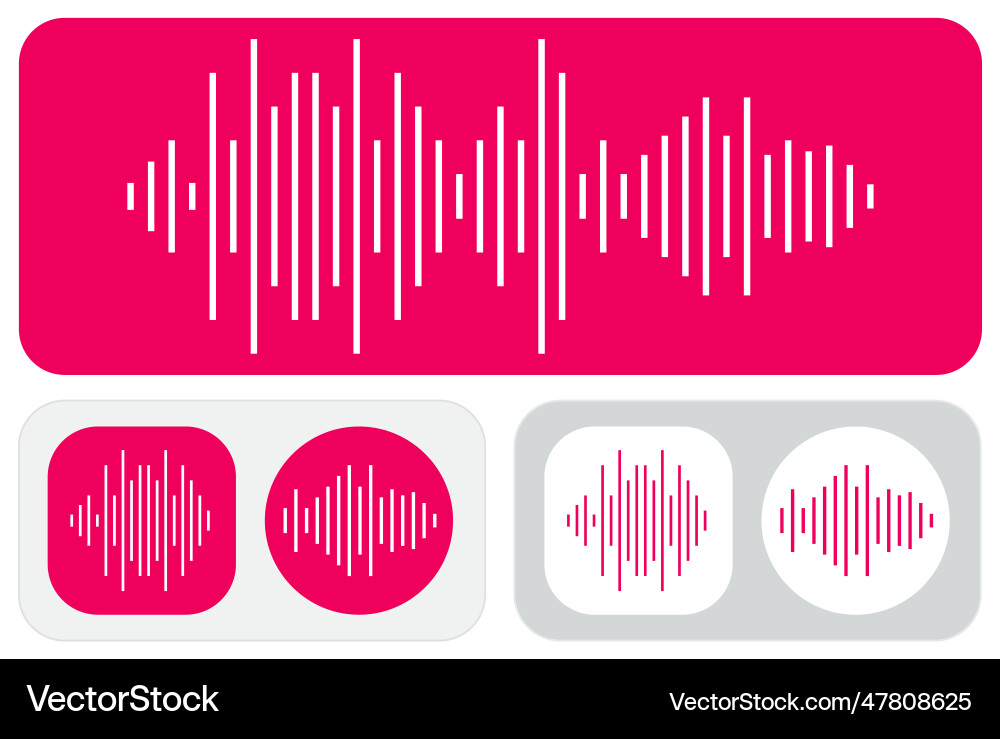 Sound wave eq equalizer icons and widget design Sound wave eq equalizer icons and widget design vector image