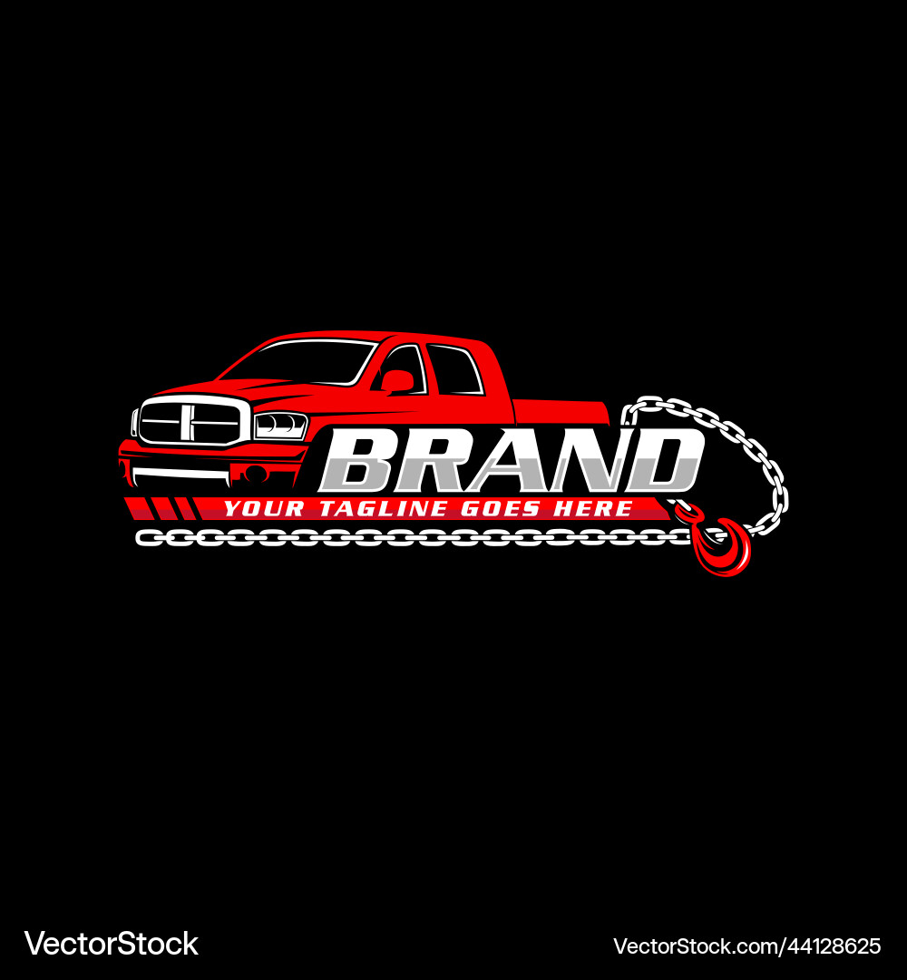 Tow Truck & Pickup Logo Vector Image