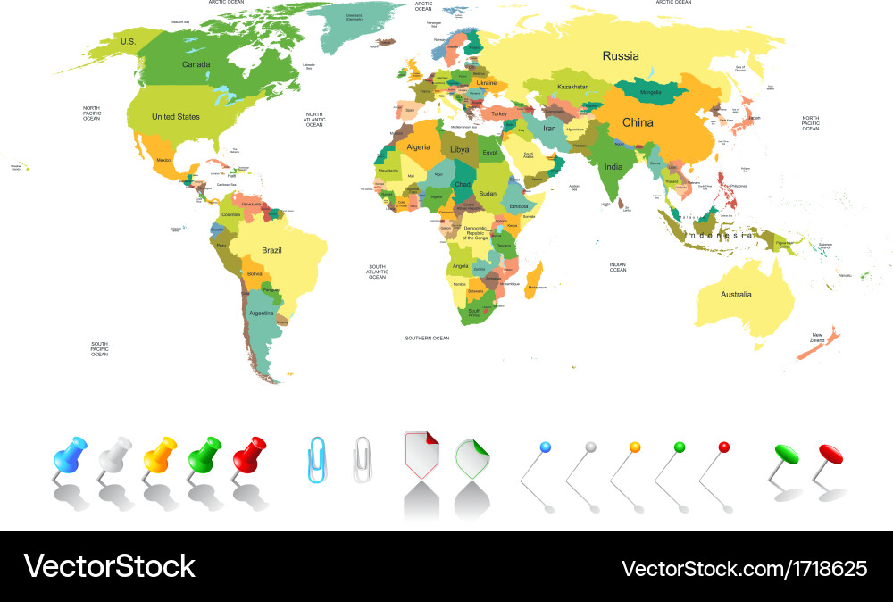 World Political Map Vector Image