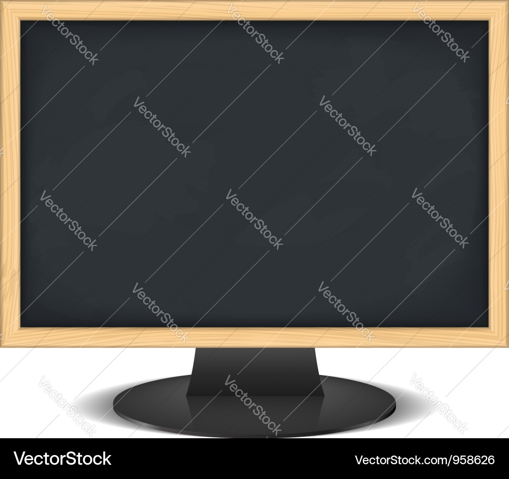 Blackboard Monitor Display Vector Image