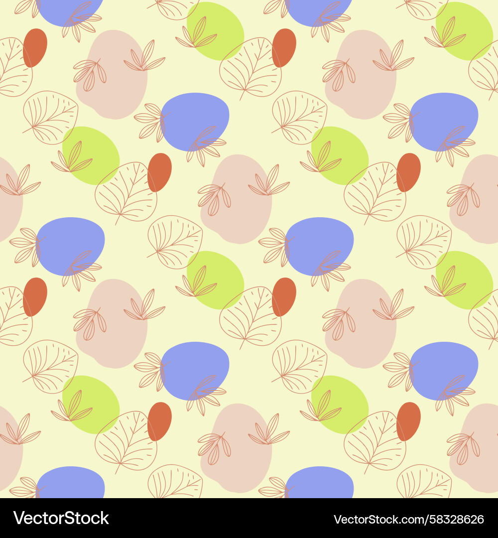 Botanical Abstract Pattern Vector Image